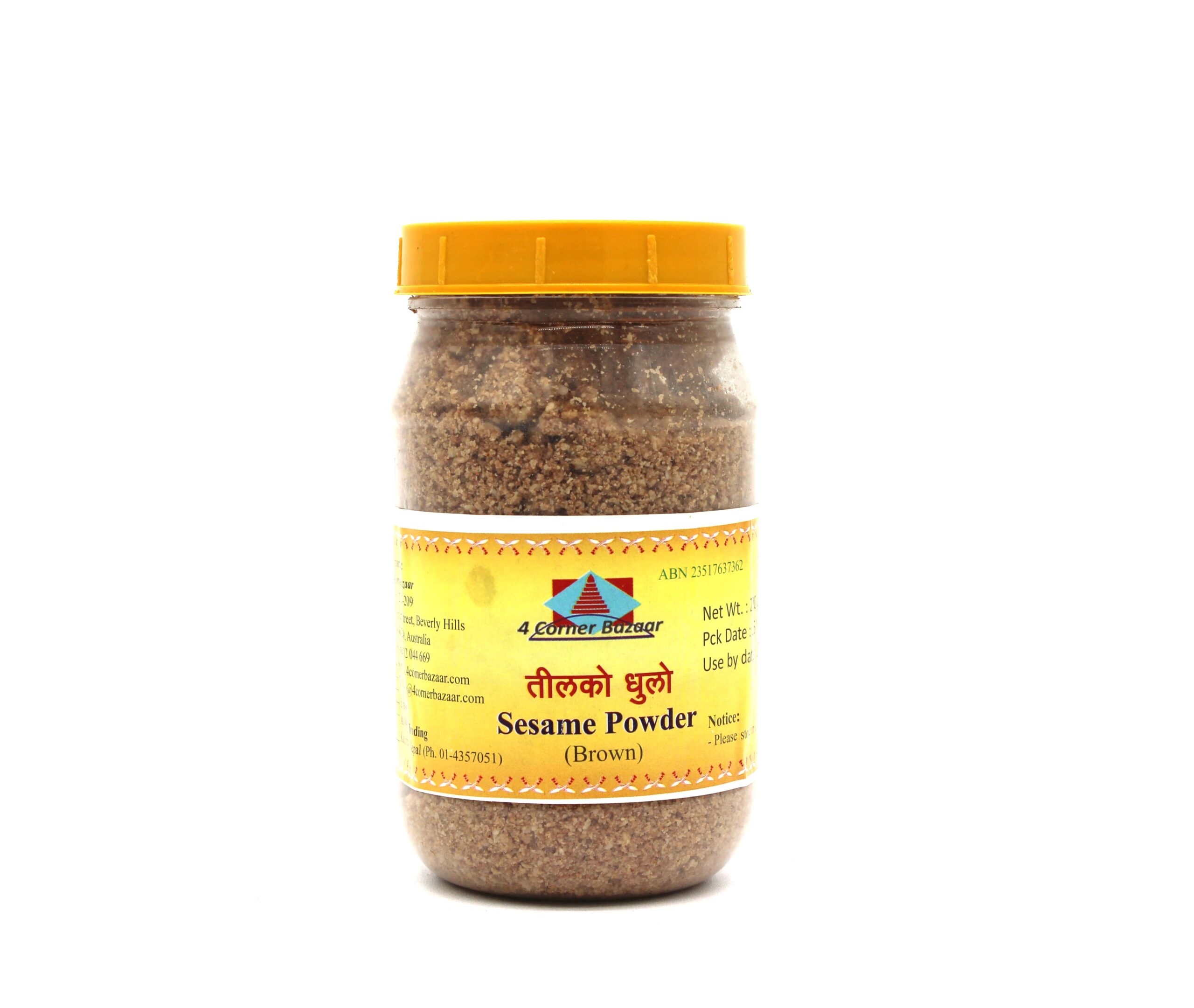 4Corner Bazaar Sesame Powder (Brown) 200g - The Pashal